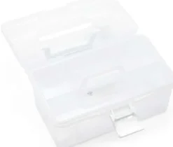 Sortimentskasse Med Indsats - Klar Plast - 25,5X13,5X14,5 CM