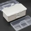 Sortimentskasse Med Indsats - Hvid Og Klar Plast - 20X10X10 CM