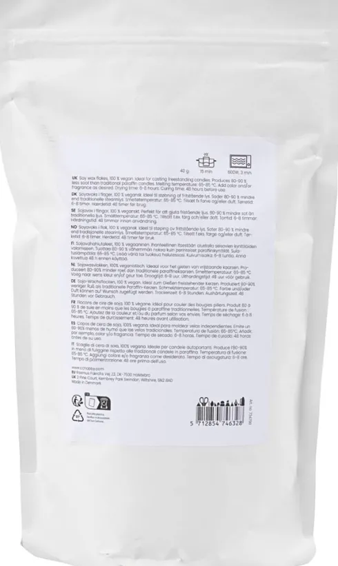 Soyavoks - Til Fritstående Lys - Creme - 500 G