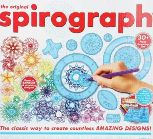Spirograph Sæt - Spiral Tegnesæt Med Tusser - 30+ Dele