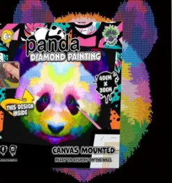 Splat Planet - Diamond Painting - Lærred - Panda - 30X40 CM