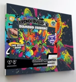 Splat Planet - Diamond Painting - Lærred - Fransk Bulldog - 30X40 CM