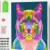 Splat Planet - Diamond Painting - Lærred - Kat - 30X40 CM