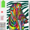 Splat Planet - Diamond Painting - Lærred - Zebra - 30X40 CM