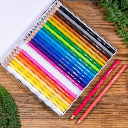 Staedtler - Akvarel Farveblyanter Sæt - 24 Farver
