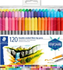 Staedtler - Twin Marker Fibre-Tip Tusser - Flere Farver - 120 Stk