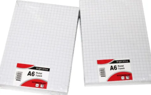 Standardblok A6 Ternet 3-Pak - Bright Office