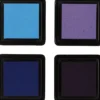 Stempelpude - H 2 CM - Str. 3,5X3,5 CM - Blå - Himmelblå - Lilla - Violet - 4 Stk