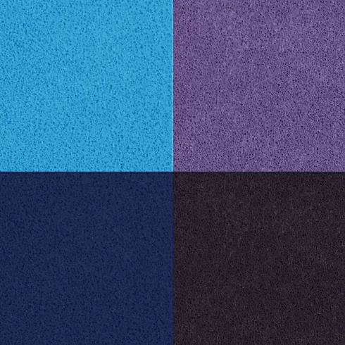 Stempelpude - H 2 CM - Str. 3,5X3,5 CM - Blå - Himmelblå - Lilla - Violet - 4 Stk