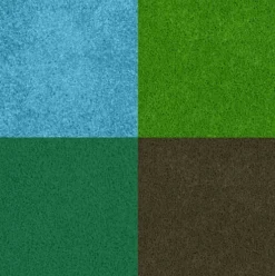 Stempelpude - H 2 CM - Str. 3,5X3,5 CM - Grøn - Lys Grøn - Oliven - Aqua - 4 Stk