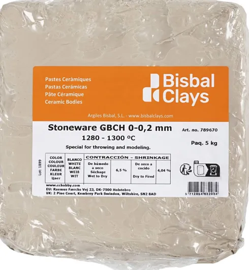 Stentøjsler Med Chamotte - Råhvid - 5 KG - Bisbal Clays