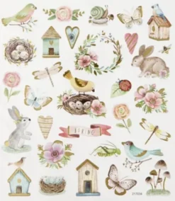 Stickers - Forår Og Påske - Ark 15X16,5 CM - 1 Ark