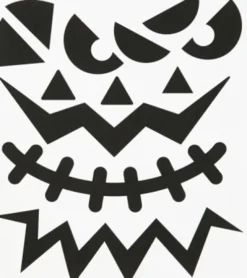 Stickers - Halloween - Store Ansigter - Ark 15X16,5 CM - 1 Ark