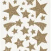Stjerne Klistermærker - Glimmer - Guld - 2 Ark
