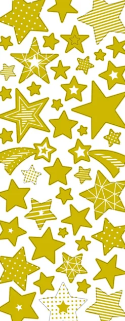 Stjerne Klistermærker - Guld