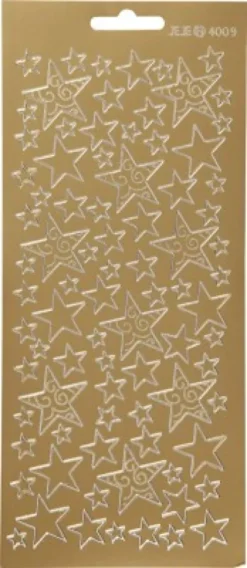Stjerne Klistermærker - Guld