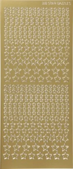 Stjerne Klistermærker - Guld
