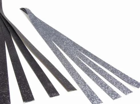 Stjernestrimler M/Glitter Sort/Sølv 15X420Mm 8Stk - Syrefri