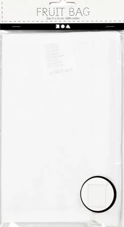 Stofpose - Str. 21X25 CM - 130 G - Hvid - 1 Stk