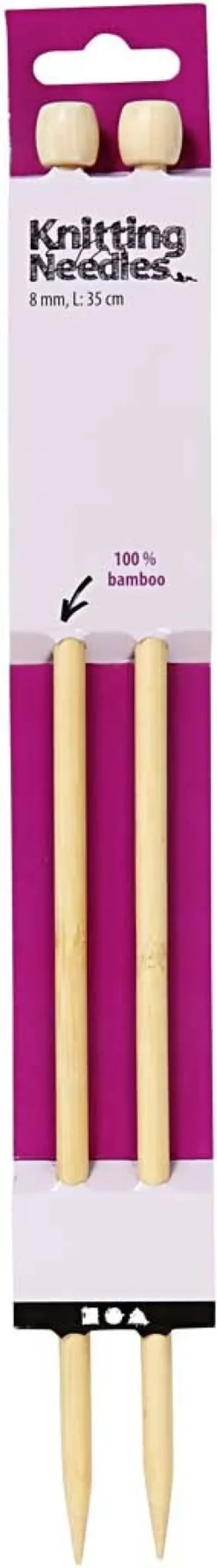 Strikkepinde - Nr. 8 - L 35 CM - 1 Par