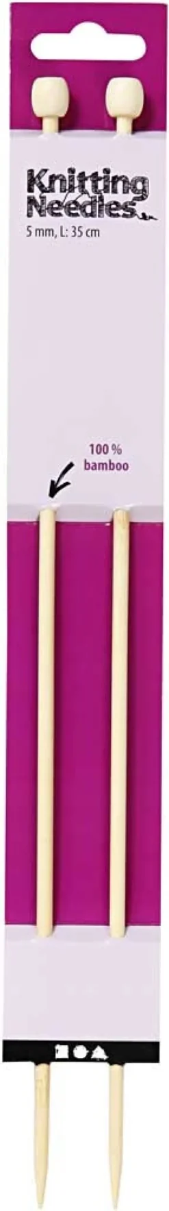Strikkepinde - Nr. 5 - L 35 CM - 1 Par