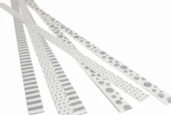 Strimler Selvklæbende Sølv Motiver 15X420Mm 6Stk. - Syrefri