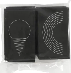 String Art Plader - Str. 20X12 CM - Tykkelse 10 MM - Sort - 16 Stk