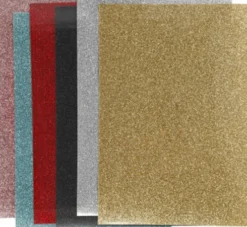 Strygestof - 148X210 MM - Glitter - Assorterede Farver - 6 Ark