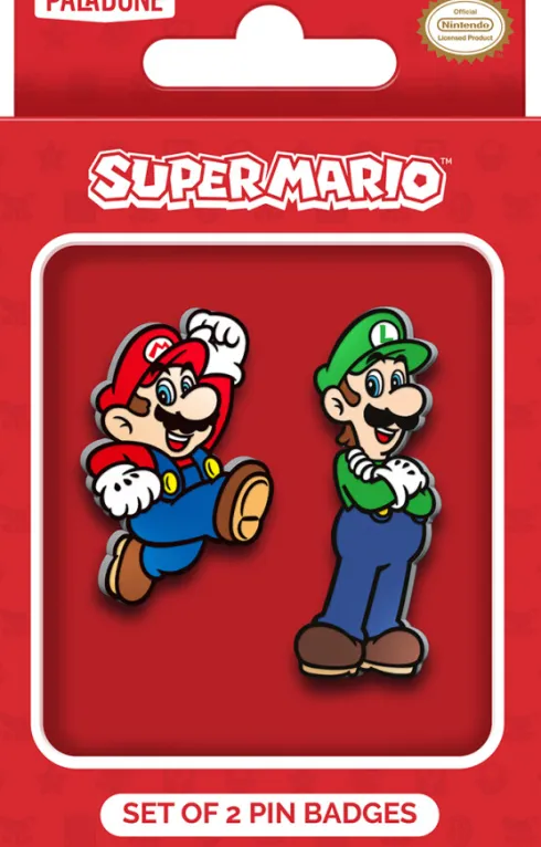 Super Mario - Set Of 2 Enamel Pin Badges