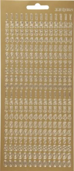Tal Klistermærker - Guld