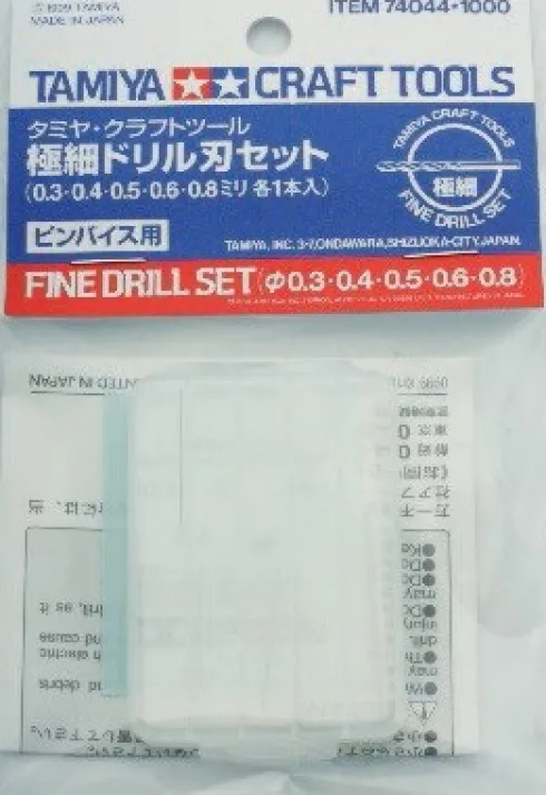 Tamiya - Drill Bit Set - Fine - 5 Stk - 74044