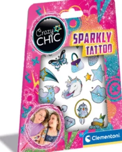 Tatoveringer Til Børn - Sparkly Tattoo - Crazy Chic - Clementoni