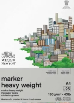 Tegneblok - A4 - Marker Heavy Weight - 25 Sider - Winsor & Newton
