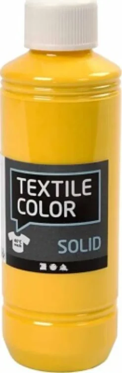 Tekstilmaling - Dækkende - Gul 250 ML