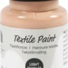Tekstilmaling - Halvdækkende - Lys Pudder - 50 ML