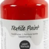 Tekstilmaling - Halvdækkende - Rød - 500 ML