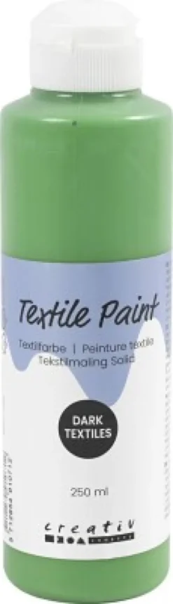 Tekstilmaling Solid - Dækkende - Brilliantgrøn - 250 ML