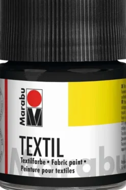 Tekstil Maling - Sort - Textil - 50 ML - Marabu