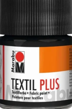 Tekstil Maling - Sort - Textil Plus - 50 ML - Marabu