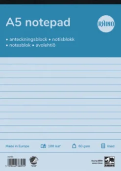 Telefonblok A5 100 Blade Linjeret Rhino
