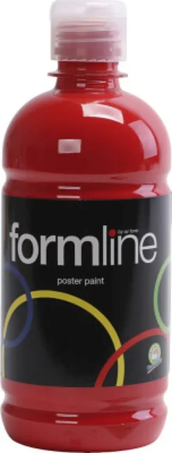 Tempera Maling - Børn Og Voksne - Mat - Rød - 500 ML