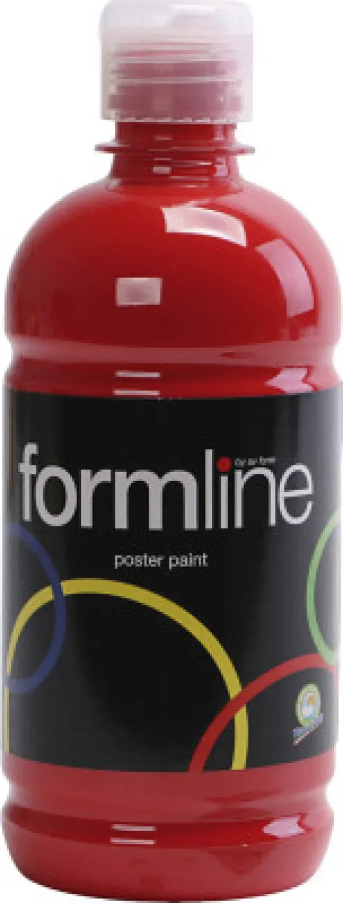 Tempera Maling - Børn Og Voksne - Mat - Rød - 500 ML