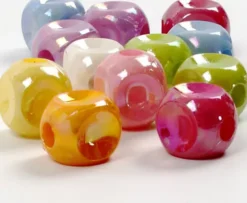 Terningmix - Str. 10X10 MM - Hulstr. 4 MM - Assorterede Farver - 700 ML - 400 G