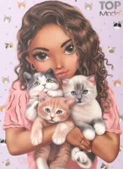 Top Model - Brevpapir Sæt Til Børn - Cat Love