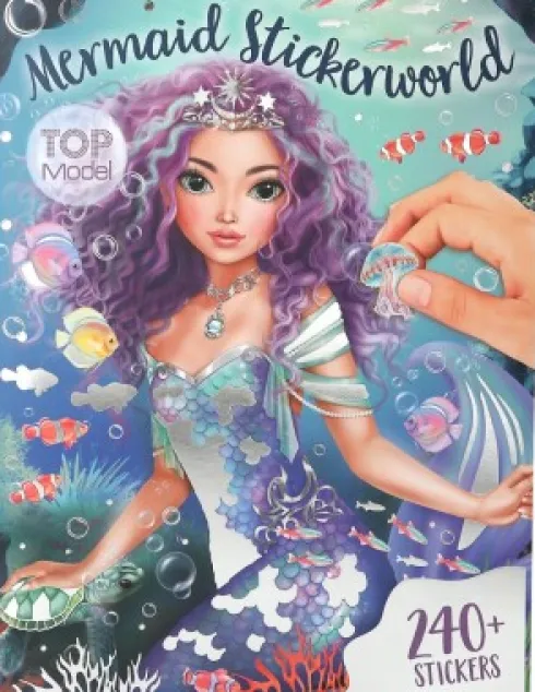 Top Model - Klistermærkebog - Mermaid Stickerworld - Metallisk