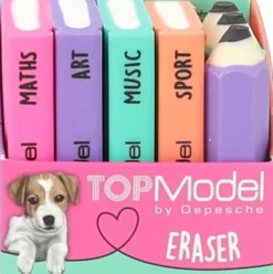 Top Model - Viskelæder Sæt Til Børn - Ligner Bøger Og Blyanter