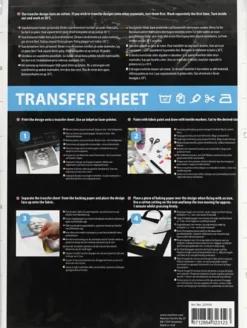 Transferark - 21,5X28 CM - Til Lyse Og Mørke Tekstiler - Hvid - 3 Ark