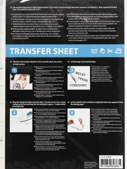 Transferark - 21,5X28 CM - Til Lyse Tekstiler - Transparent - 5 Ark