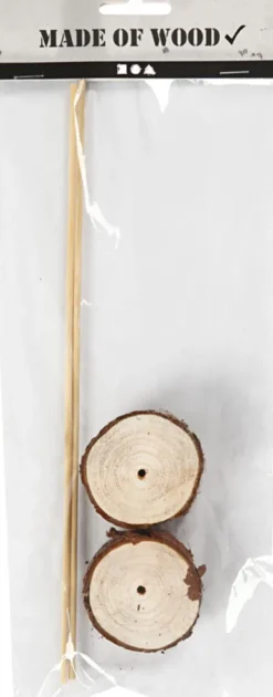 Træfødder Med Tilhørende Pinde - H 3 CM - Ø 5 CM - 2 Sæt