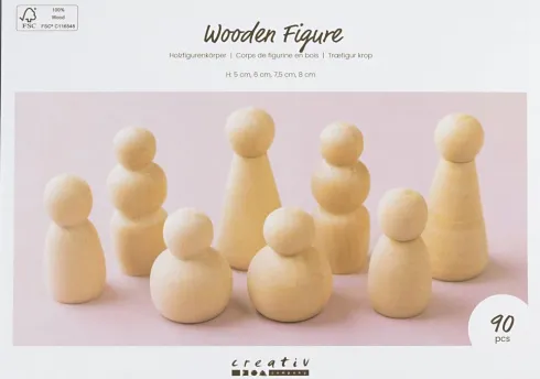 Træfigur Krop - H 5-8 CM - 90 Assorteret